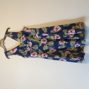 Womens Size 2X IXIA (Modcloth) Sleeveless Tropical Palm Floral Fit & Flare Dress